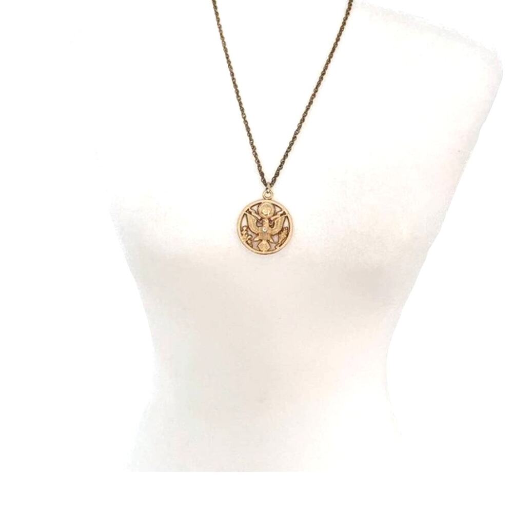 Goldtone Presidential Medalion Necklace